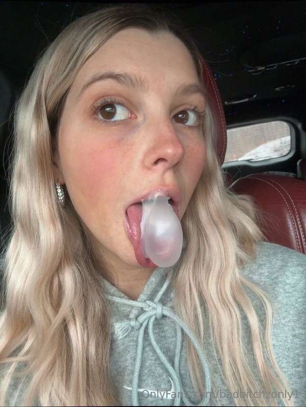 Blowing bubbles… but wishing it was your load I’m playing wi..