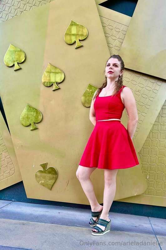Lady in red...