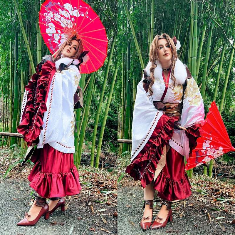 Kimono Aerith ❤️Not 100% happy with how this one turned out,..