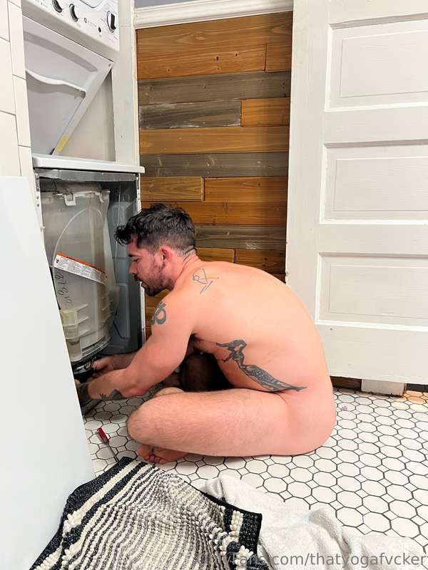Candid of me trying to fix the washer 🤪