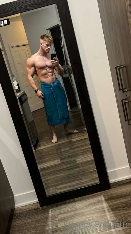 Getting ready for a shower + bashroom perfect lighting cumsh..