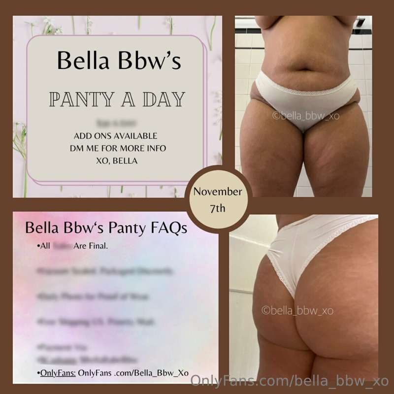 👙 PANTY-A-DAY! 👙

November 7th wear!

Details are blurred to..