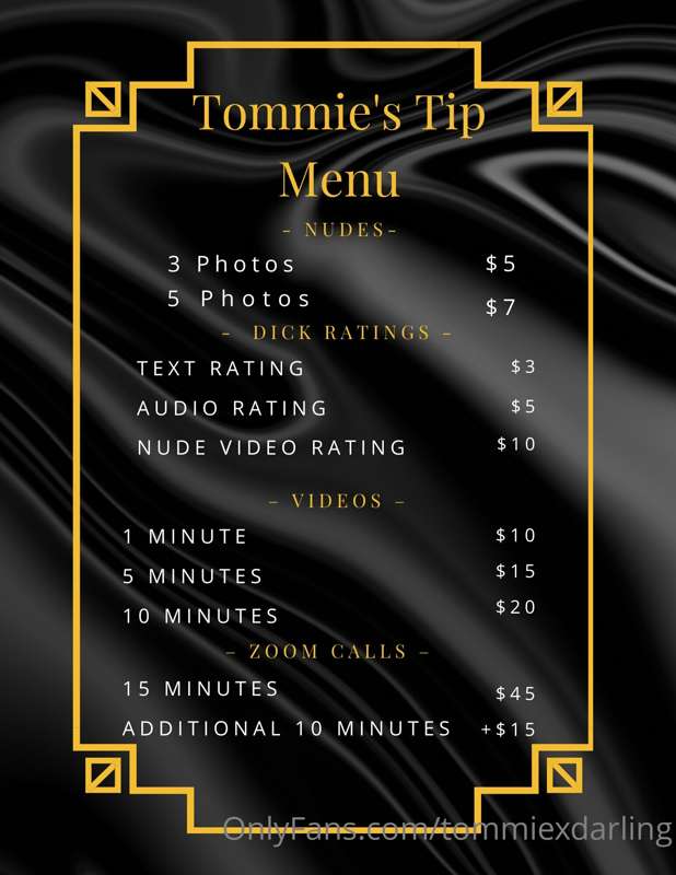 Updated Tip menu is LIVE 🥰 if you’re interested in custom co..