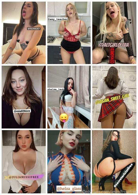 ## ***𝐄𝐱𝐜𝐥𝐮𝐬𝐢𝐯𝐞 𝐜𝐨𝐧𝐭𝐞𝐧𝐭***🎄🎁

1.👅💦@freemiagrey💦👅
2.💦 @amy_te..