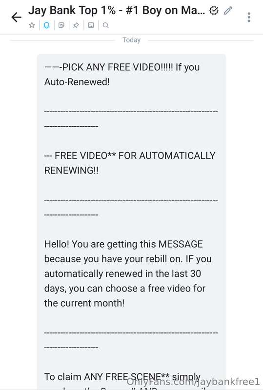 FREE MONTHLY VIDEO OFFER was JUST sent out yesterday to ever..
