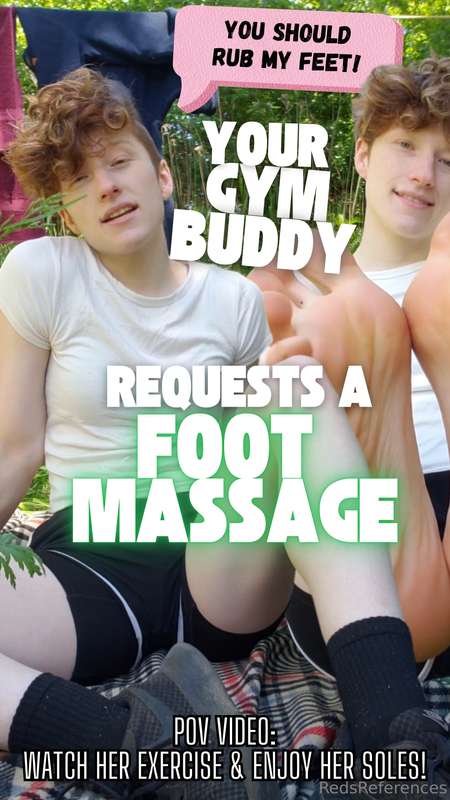 She knows you're into feet and enjoys teasing you! But reall..