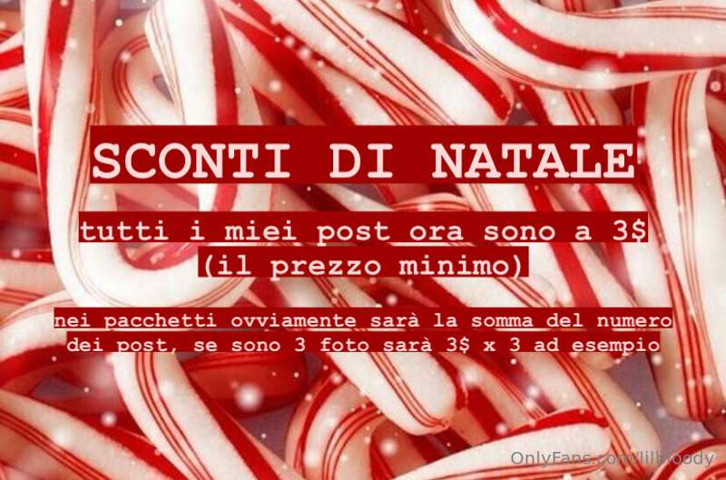❤️🎄 SCONTI DI NATALE 🎄❤️
su tutti i post pubblicati fino ad ..