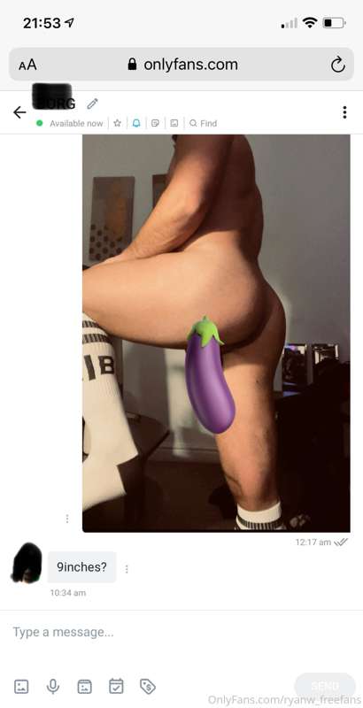 This fan thinks I’m 9 inches..what do you think? See for you..