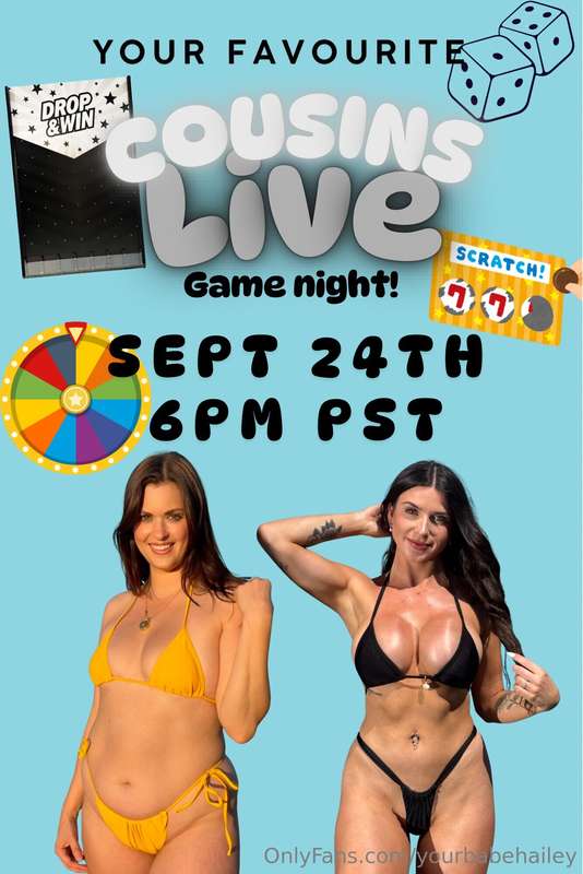 Will you be there tonight?!😍 6pm PST and 9pm EST
