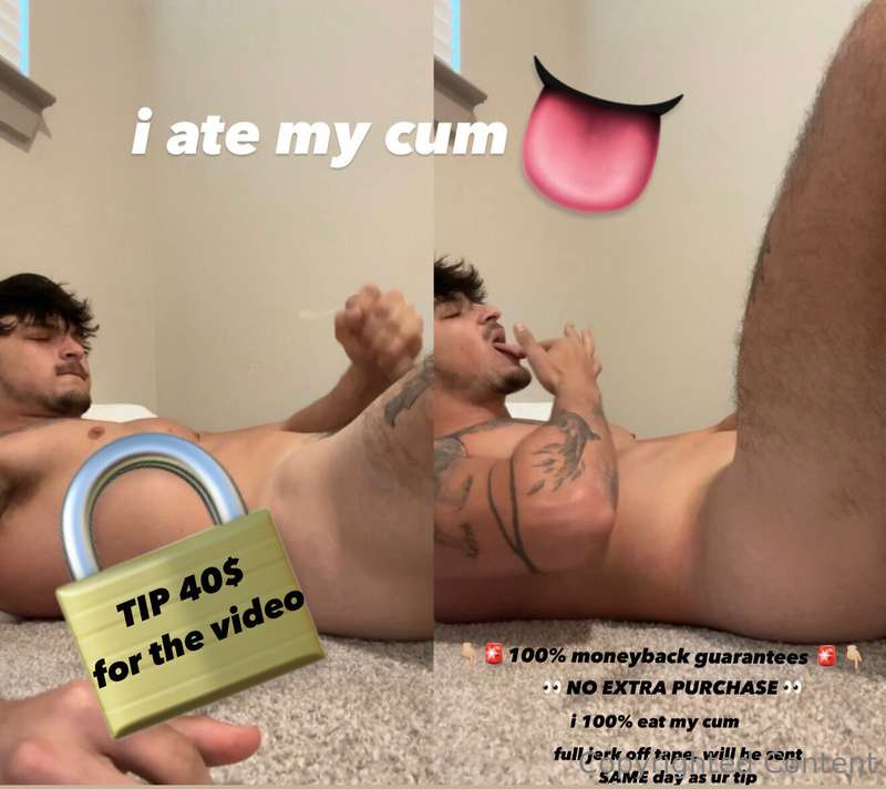 highly requested, I ATE MY CUM 😋👅 every last drop. im ONLY s..