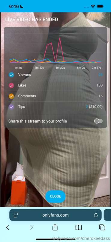 I was live 