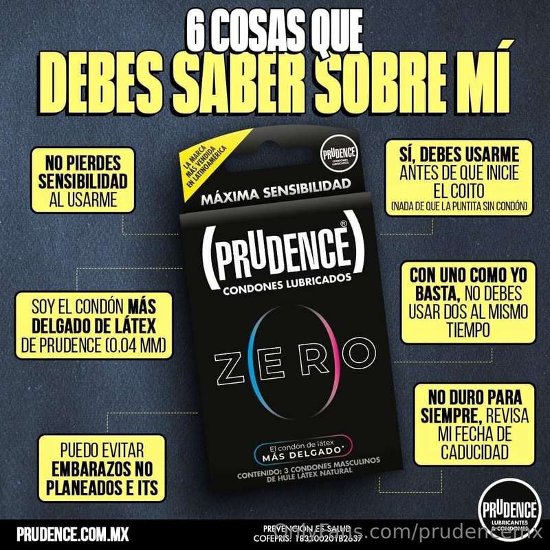 Lo más importante es que con Prudence Zero, el condón más de..