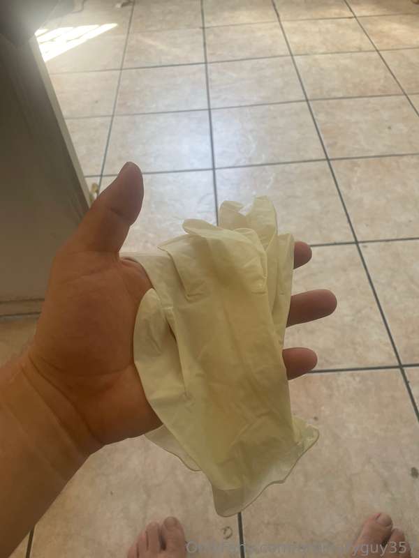one of my subs requested a JO video with me wearing a glove...