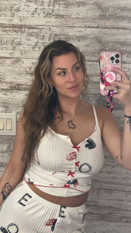 Sweet PJs, naughty mind… staying for the after-party? 😇💋
