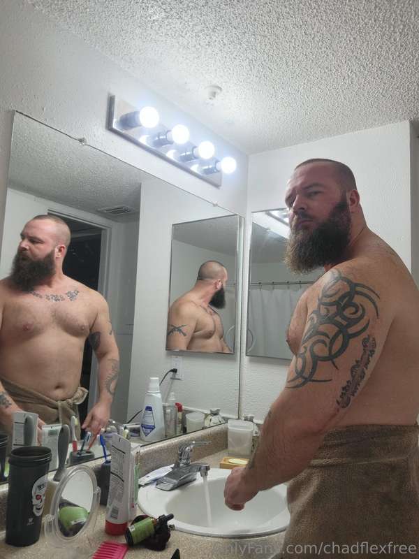 I see you staring. The towel only comes off for good studs a..