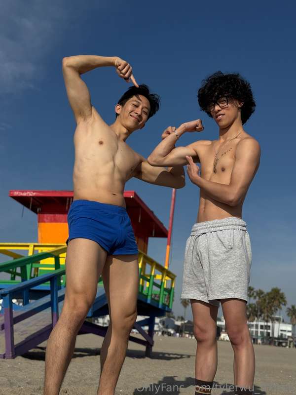 Beach shenanigans with Chenny.PS our new scene is up on my m..
