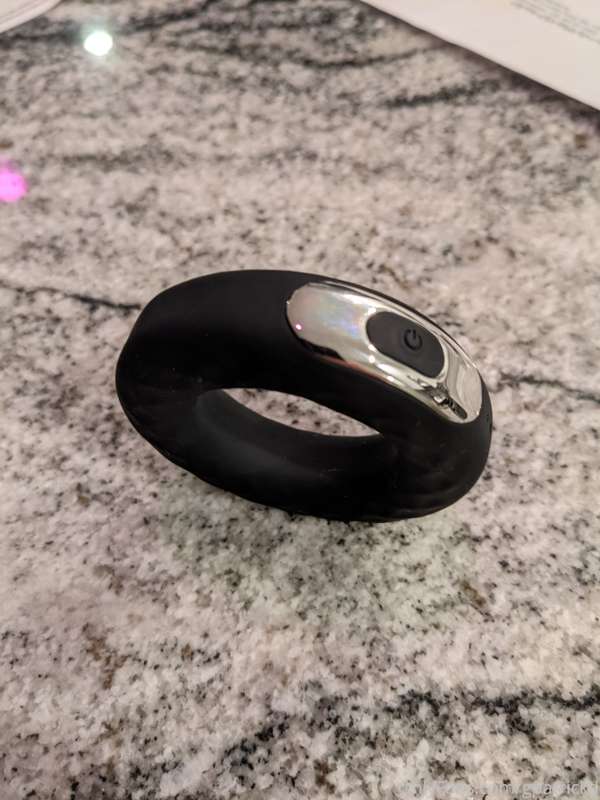 Got this new vibrating cock ring from a subscriber. Thought ..