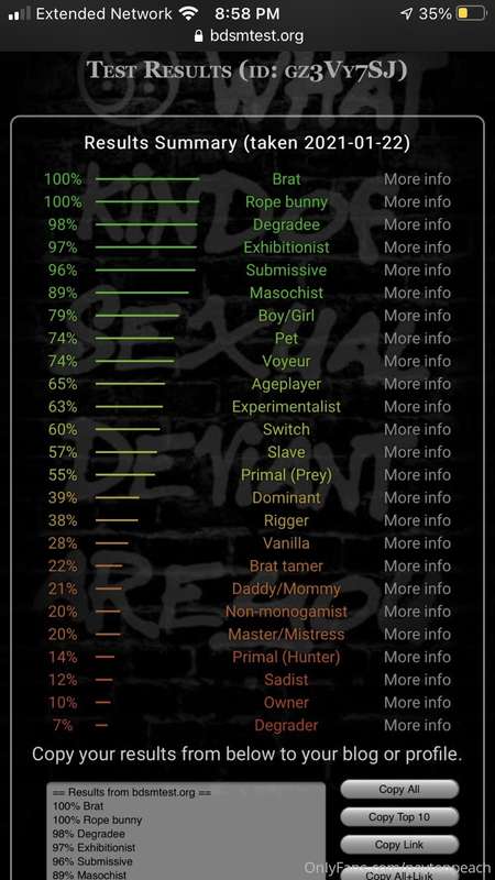 most recent bdsm test for anyone interested 😘