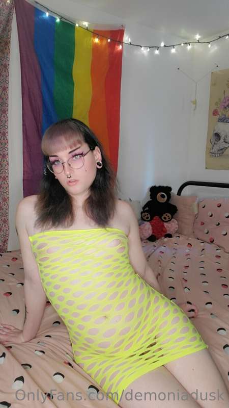 would u fuck me in this yellow mesh bodysuit 💛 ?