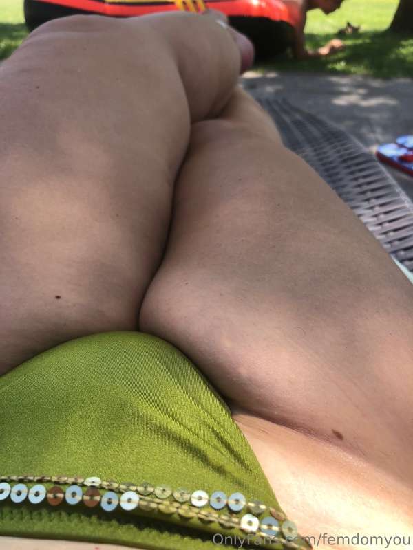 For sale a green bikini bottom. This bikini is getting close..