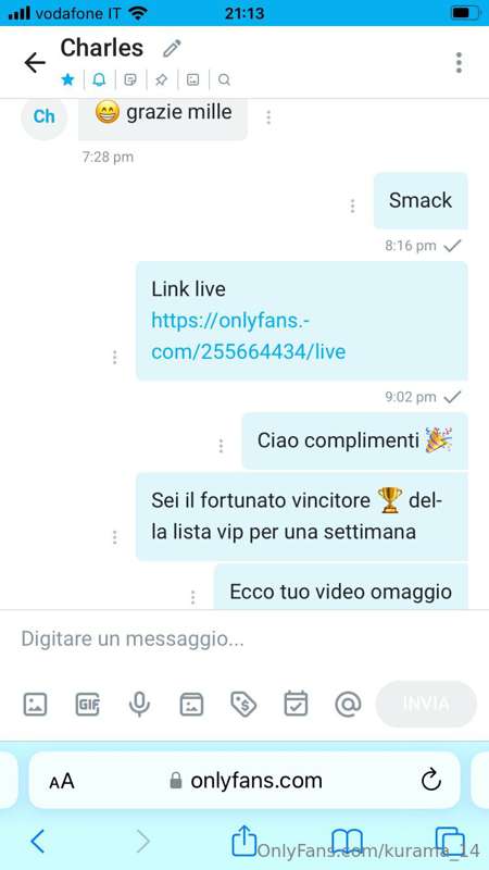 Complimenti a Charles per la vincita per il contest ***UNA S..