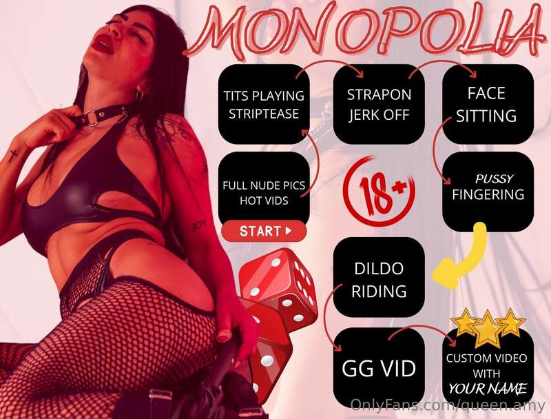 🎲 ROLL THE DICE WITH QUEEN AMY? 🎲🦴 MONOPOLIA 18+ 🦴Mommy love..