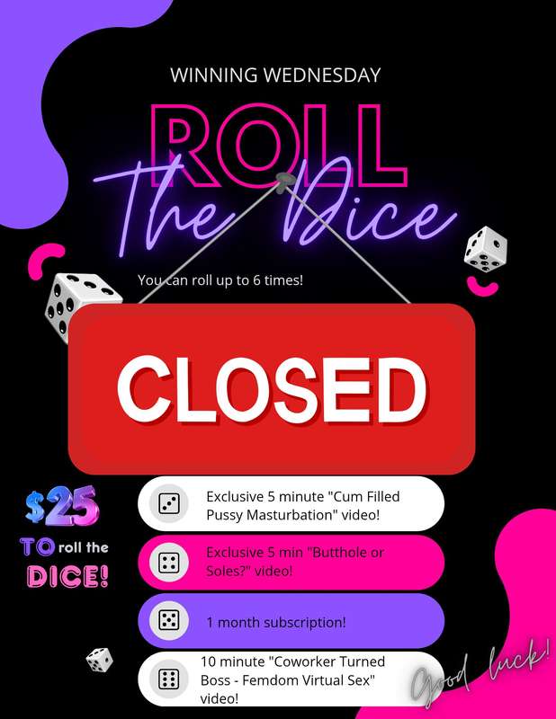 Winning Wednesday!-Try your luck and roll the dice to win a ..