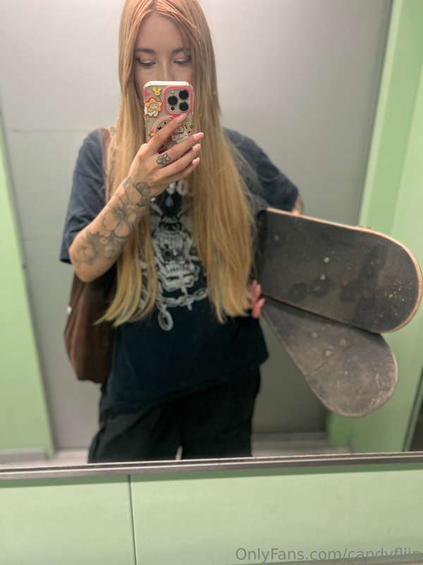 Mirror check with my ride or dies. 🛹 Ready to hit the street..