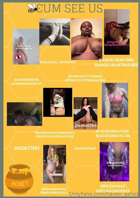 @cinnimongirl 
 @cinnimongirlvip 

@Celestial_Vixen0901

@pr..