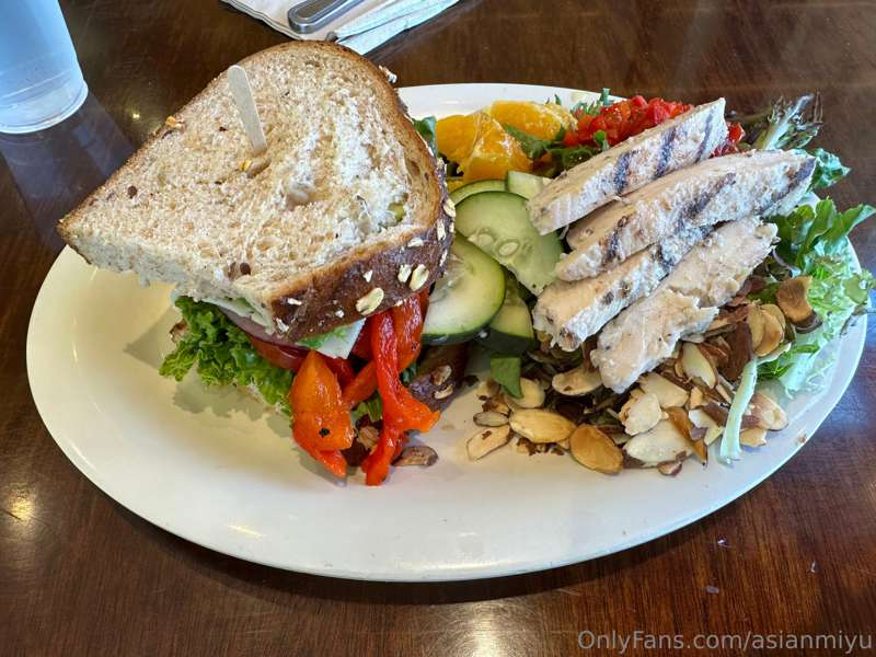 Lunch today. Was going to have soup but decided on a half sa..