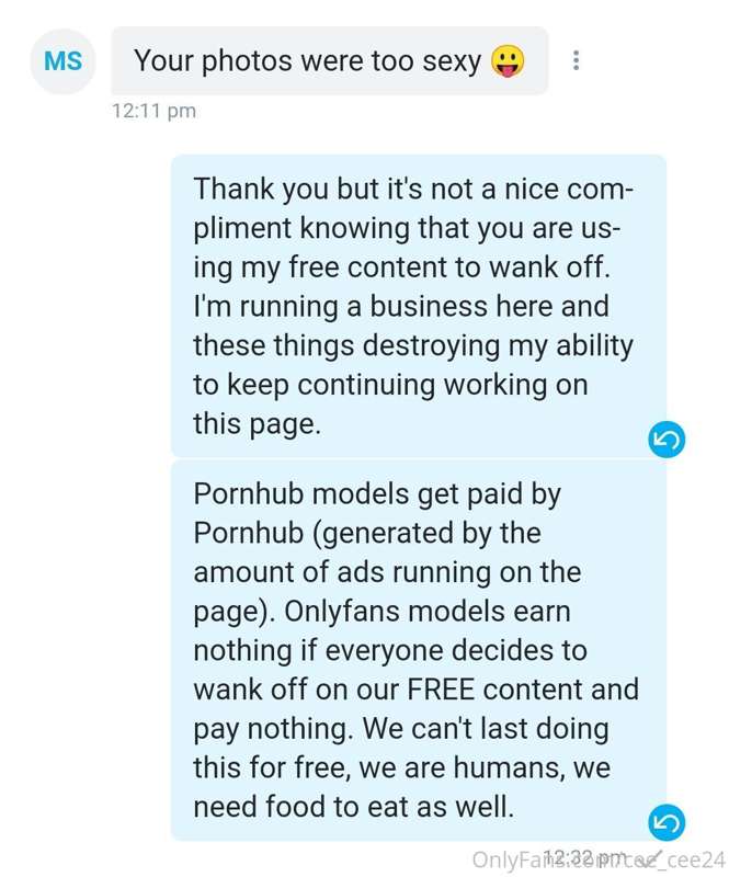 Please never message me saying you are taking advantage of m..