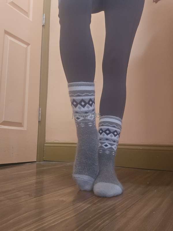 It's freezing out. Gotta make sure you got on your warm sock..