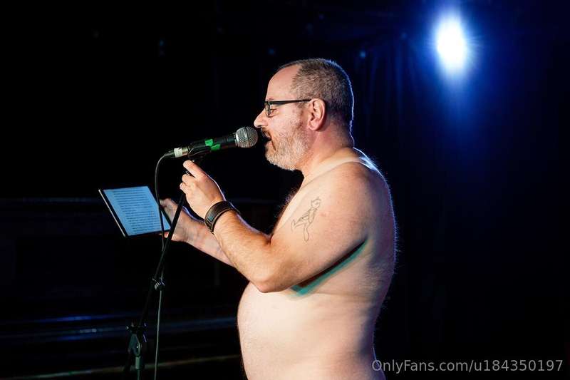 From one of my performances with Naked Boys Reading. Photo b..