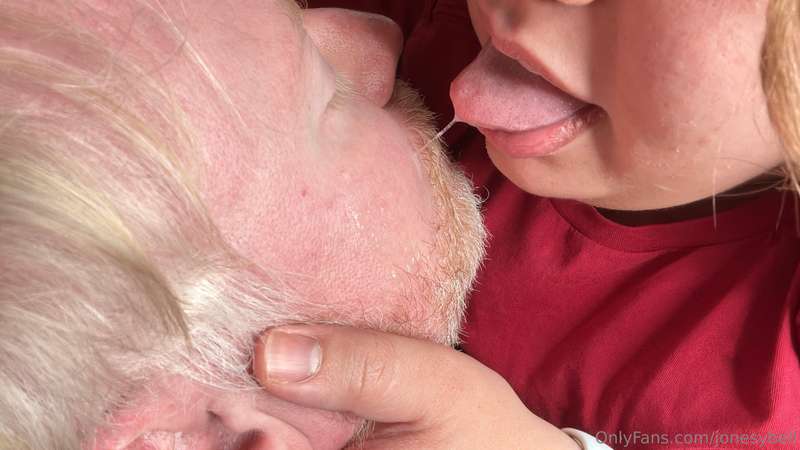 Some light face licking on Dean. Gotta make sure to moisturi..